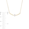 0.25 CT. Certified Lab-Created Diamond Solitaire Curved Bar Necklace in 14K Gold (F/SI2)