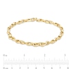 Thumbnail Image 3 of Italian Gold Twisted Chain Link Bracelet in 18K Gold - 7.25"