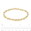 Italian Gold Twisted Chain Link Bracelet in 18K Gold - 7.25"