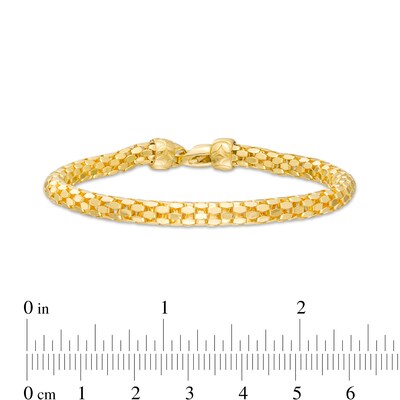 4.5mm Popcorn Chain Bracelet in Hollow 10K Gold – 7.5"