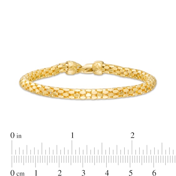 4.5mm Popcorn Chain Bracelet in Hollow 10K Gold – 7.5"