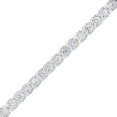 Men's 5.00 CT. T.W. Certified Lab-Created Diamond Tennis Bracelet in 14K White Gold (F/SI2) - 8.5"