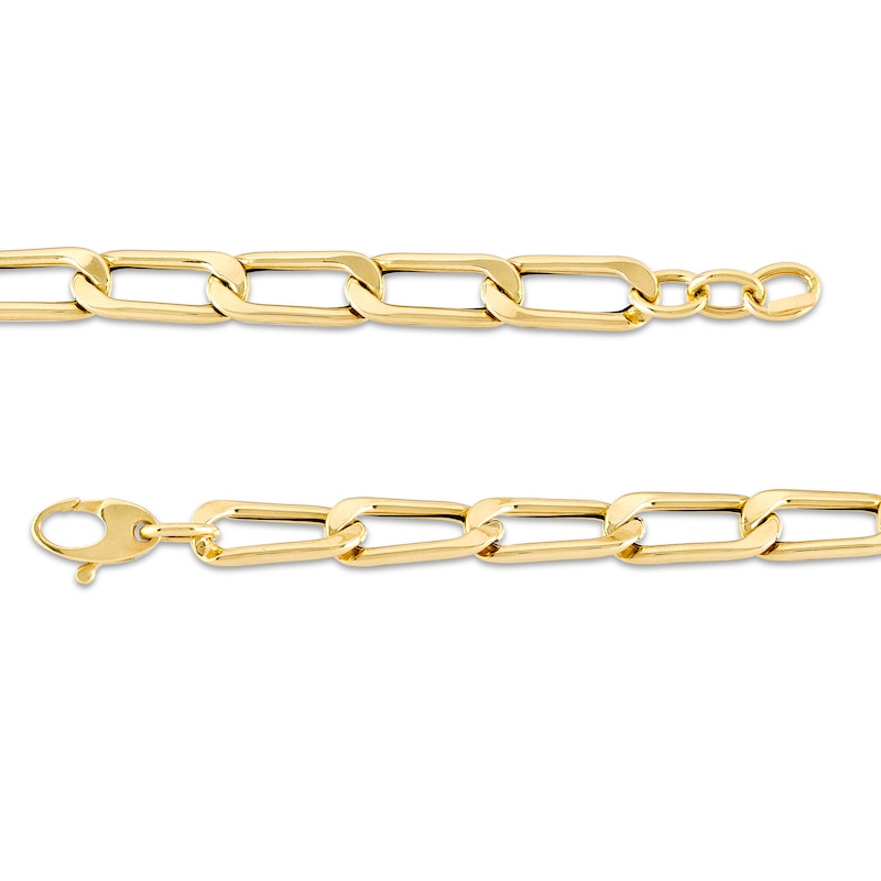 Italian Gold 6.0mm Paper Clip-Style Chain Link Bracelet in 18K Gold - 7.25"|Peoples Jewellers