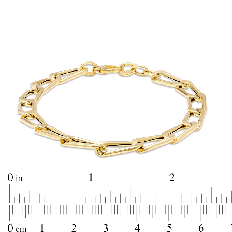 Italian Gold 6.0mm Paper Clip-Style Chain Link Bracelet in 18K Gold - 7.25"