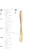 Thumbnail Image 2 of Italian Gold 40.0 x 22.5mm Diamond-Cut Twist Flat Tube Oval Hoop Earrings in 18K Gold