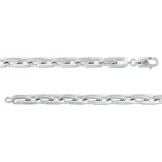 Men's 0.50 CT. T.W. Diamond Link Chain Bracelet in Sterling Silver – 8.5"