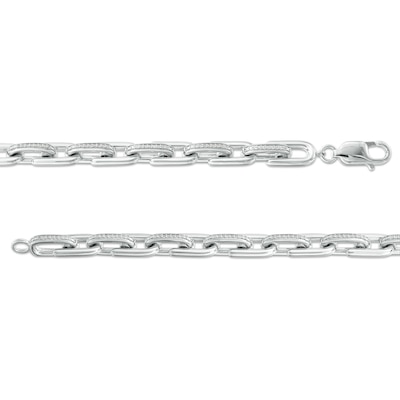 Men's 0.50 CT. T.W. Diamond Link Chain Bracelet in Sterling Silver – 8.5"