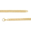 Thumbnail Image 2 of Italian Gold 7.0mm Flat Curb Chain Link Bracelet in 18K Gold - 7.26"