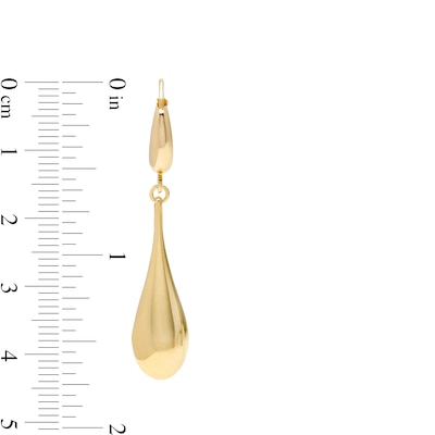 High-Polish Teardrop Earrings in 18K Gold