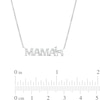 Diamond Accent "MAMA" Llama Necklace in Sterling Silver