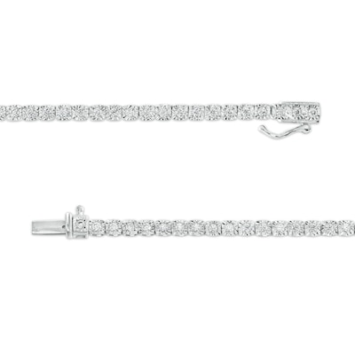 Men's 5.00 CT. T.W. Certified Lab-Created Diamond Tennis Necklace in 14K White Gold (F/SI2) - 22"