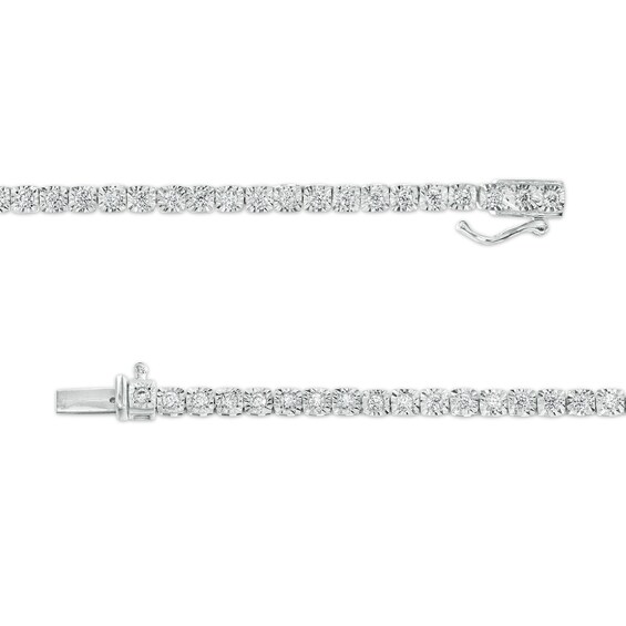 Men's 5.00 CT. T.W. Certified Lab-Created Diamond Tennis Necklace in 14K White Gold (F/SI2) - 22"