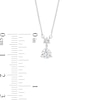 Thumbnail Image 2 of 0.60 CT. T.W. Certified Lab-Created Diamond Stacked Drop Necklace in 14K White Gold (F/SI2)