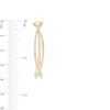 0.25 CT. T.W. Diamond Criss-Cross Open Hoop Earrings in 10K Gold