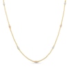 Thumbnail Image 0 of Italian Gold Diamond-Cut 3.0mm Station Brilliance Beads Chain Necklace in 18K Gold – 16.5"
