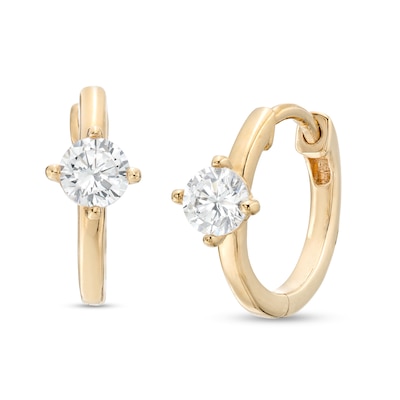 0.50 CT. T.W. Certified Lab-Created Diamond Solitaire Hoop Earrings in 14K Gold (F/SI2)