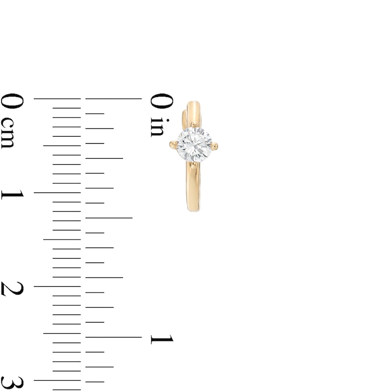 0.50 CT. T.W. Certified Lab-Created Diamond Solitaire Hoop Earrings in 14K Gold (F/SI2)|Peoples Jewellers