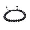 Thumbnail Image 0 of Men's 8.0mm Obsidian Bead Bolo Bracelet in Stainless Steel with Black Ion-Plate – 10.5"