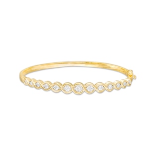 1.25 CT. T.W. Journey Diamond Cascading Bangle in 10K Gold