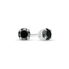 Thumbnail Image 0 of 0.23 CT. T.W. Black Diamond Solitaire Stud Earrings in 14K White Gold