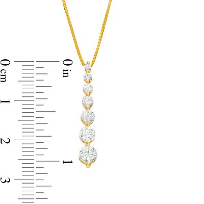 1.00 CT. T.W. Journey Certified Lab-Created Diamond Pendant in 14K Gold (F/SI2