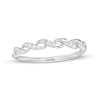 0.04 CT. T.W. Diamond Curved Loose Braid Band in 10K White Gold