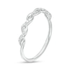 0.04 CT. T.W. Diamond Curved Loose Braid Band in 10K White Gold