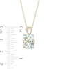 EFFY™ Collection Cushion-Cut Green Quartz and 0.04 CT. T.W. Diamond Filigree Side Accent Split Bail Pendant in 14K Gold