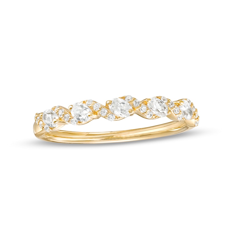 0.30 CT. T.W. Oval and Round Diamond Cascading Band in 14K Gold|Peoples Jewellers