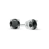 Thumbnail Image 0 of 0.45 CT. T.W. Black Diamond Solitaire Stud Earrings in 14K White Gold