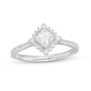 0.75 CT. T.W. Princess-Cut Diamond Shadow Frame Tilted Engagement Ring in 14K White Gold