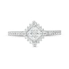 0.75 CT. T.W. Princess-Cut Diamond Shadow Frame Tilted Engagement Ring in 14K White Gold