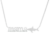 Thumbnail Image 0 of 0.04 CT. T.W. Diamond mama Shark Necklace in Sterling Silver