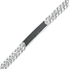 Men's 1.00 CT. T.W. Black and White Diamond Bar Bracelet in Sterling Silver – 8.5"