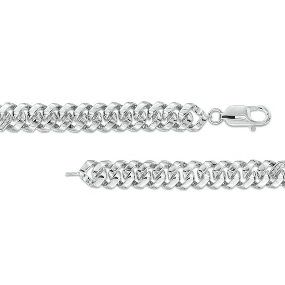 Men's 1.00 CT. T.W. Black and White Diamond Bar Bracelet in Sterling Silver – 8.5"