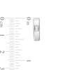 Thumbnail Image 2 of Men's 0.10 CT. T.W. Baguette Diamond Trio Huggie Hoop Earrings in Sterling Silver