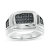 Thumbnail Image 0 of Men's 0.75 CT. T.W. Black Multi-Diamond Ring in Sterling Silver