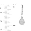 0.24 CT. T.W. Diamond Frame Teardrop Earrings in 14K White Gold