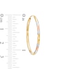 20.0mm Diamond-Cut Tube Hoop Earrings in 14K Gold and Two-Tone Rhodium Plate