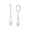 Thumbnail Image 0 of 0.75 CT. T.W. Cushion Multi-Diamond Pendulum Drop Earrings in 10K White Gold