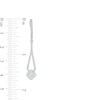 0.75 CT. T.W. Cushion Multi-Diamond Pendulum Drop Earrings in 10K White Gold