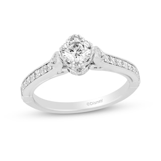 Enchanted Disney Ariel 0.69 CT. T.W. Diamond Seashell Profile Engagement Ring in 14K White Gold