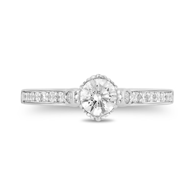 Enchanted Disney Ariel 0.69 CT. T.W. Diamond Seashell Profile Engagement Ring in 14K White Gold