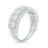 1.00 CT. T.W. Diamond Raised Seven Stone Anniversary Band in 10K White Gold