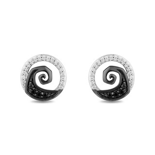 Disney Treasures The Nightmare Before Christmas 0.145 CT. T.W. Diamond Hill Stud Earrings in Sterling Silver