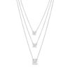 1.00 CT. T.W. Certified Lab-Created Diamond Triple Strand Necklace in 14K White Gold (F/SI2)