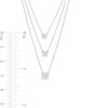 Thumbnail Image 2 of 1.00 CT. T.W. Certified Lab-Created Diamond Triple Strand Necklace in 14K White Gold (F/SI2)