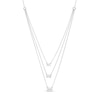 Thumbnail Image 0 of 1.00 CT. T.W. Certified Sideways Oval Lab-Created Diamond Triple Strand Necklace in 14K White Gold (F/SI2)