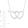 0.33 CT. T.W. Journey Diamond Side by Side Hearts Necklace in 10K White Gold