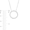 0.33 CT. T.W. Baguette Certified Lab-Created Diamond Circle Pendant in 14K White Gold (F/SI2)